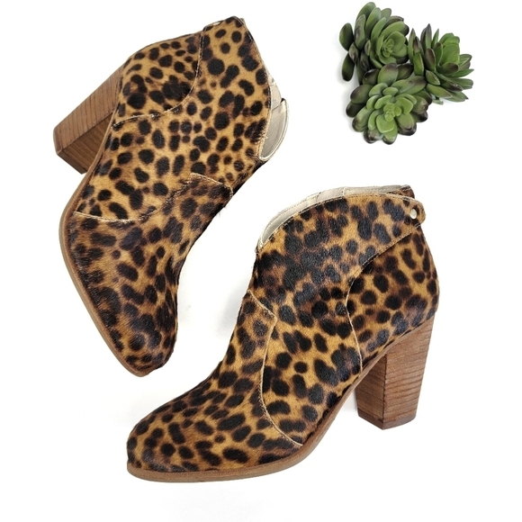 Boden Shoes - Boden Hoxton Leopard Leather Calf Hair Ankle Booties
